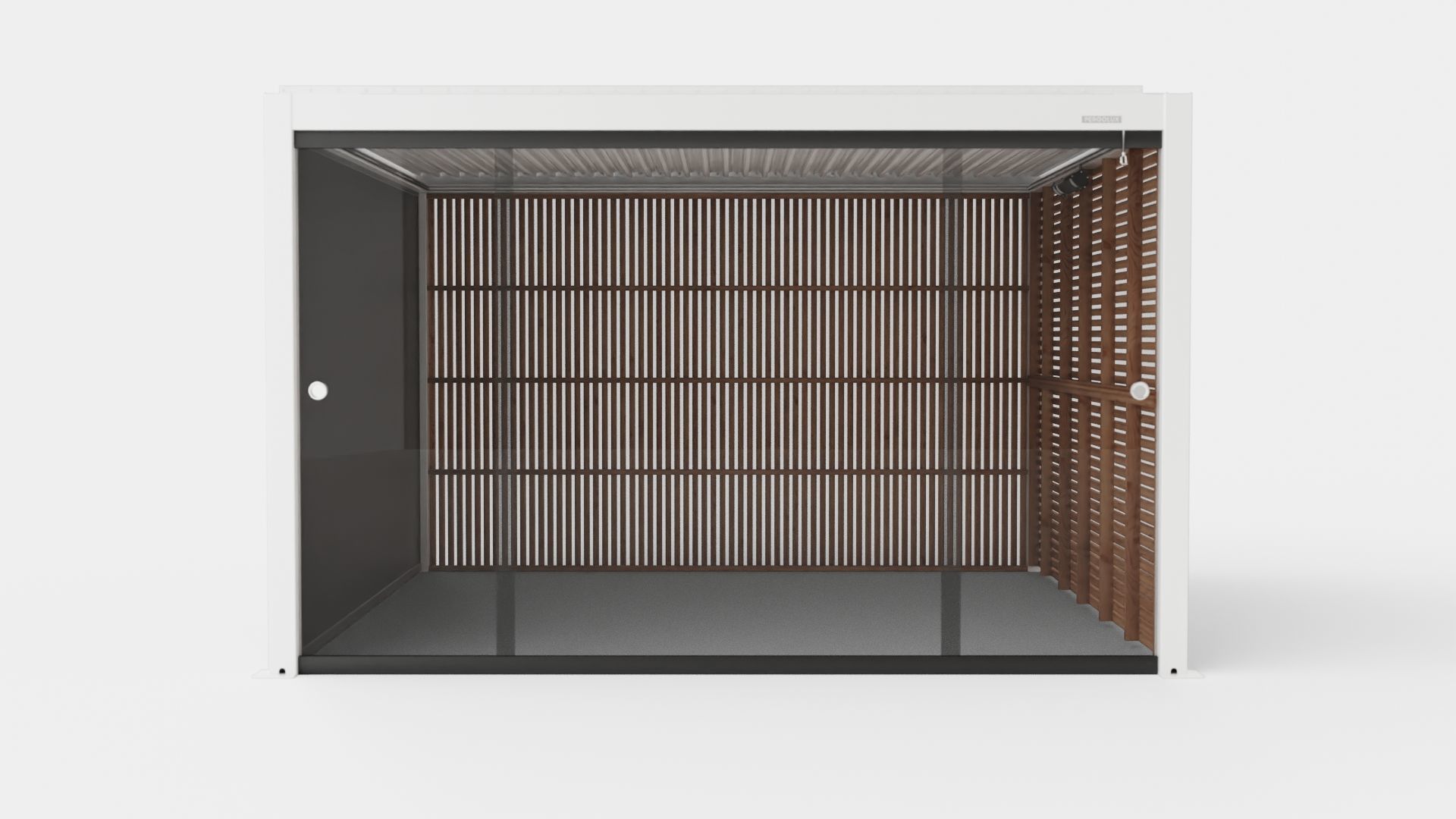 Pergola 4x4 White Mix Low-poly 3D model_1