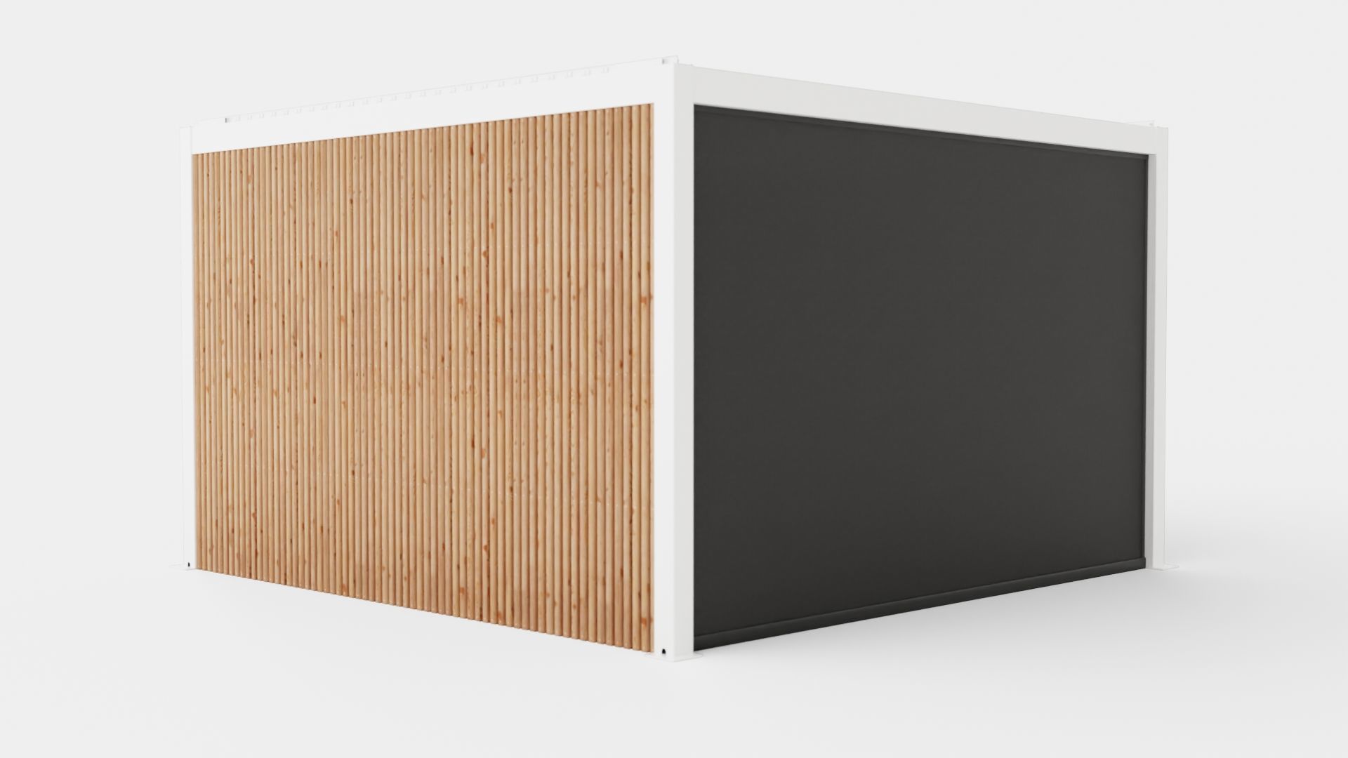 Pergola 4x4 White Mix Low-poly 3D model_3