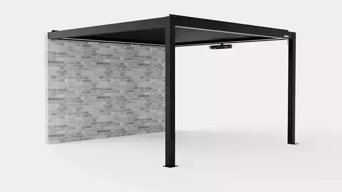 Pergola 4x4 Black Wall