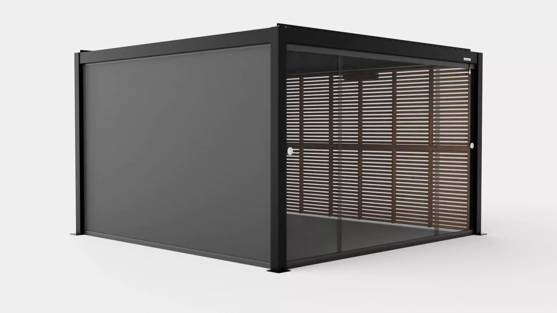 Pergola 4x4 Black Mix Low-poly 3D model_0