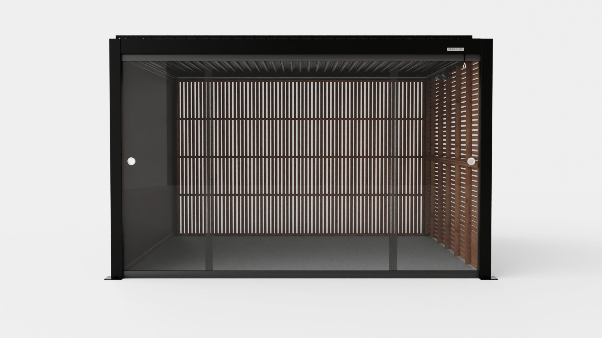 Pergola 4x4 Black Mix Low-poly 3D model_1