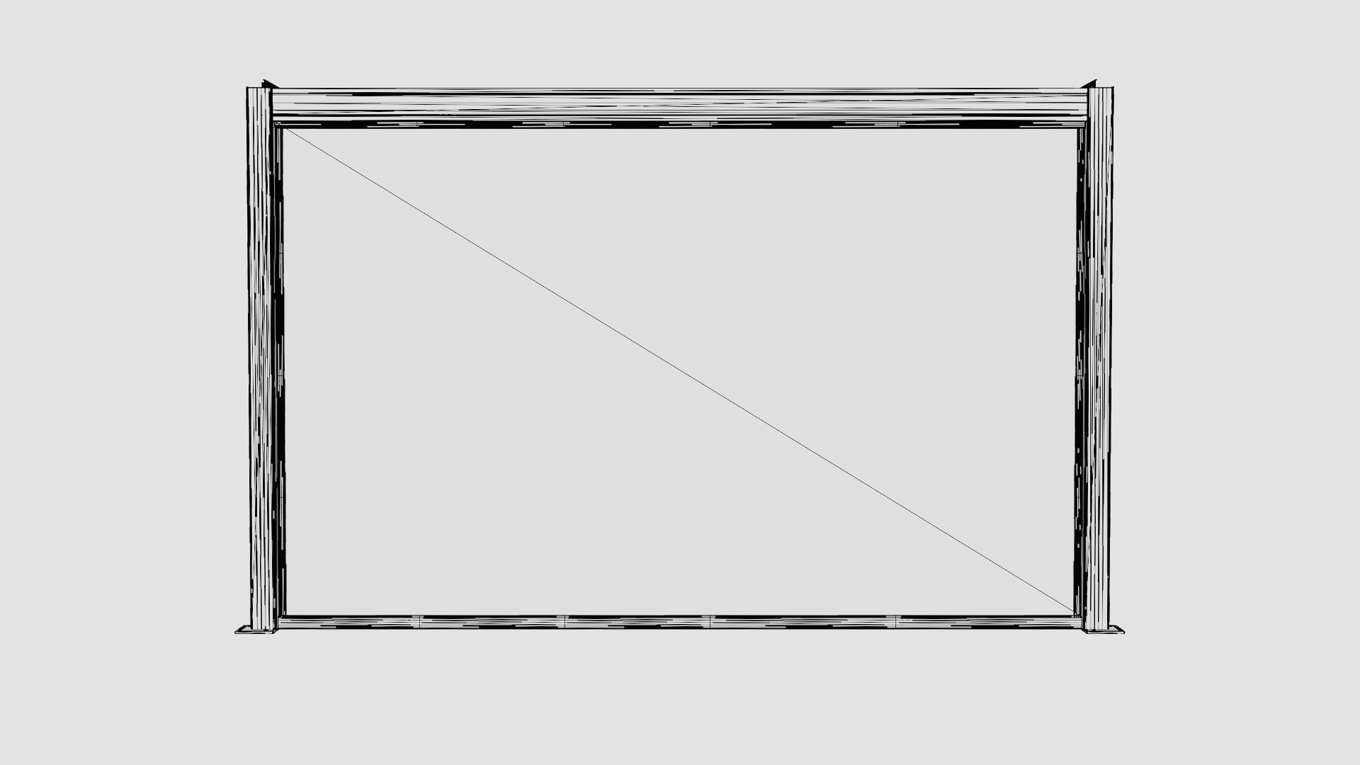 Pergola 4x4 Black Mix Low-poly 3D model_8