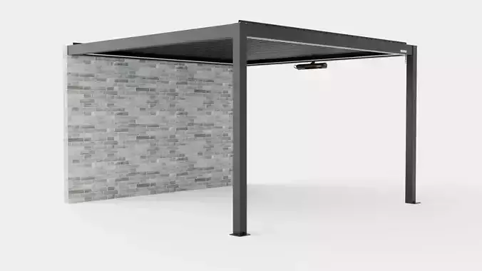 Pergola 4x4 Antracit Wall