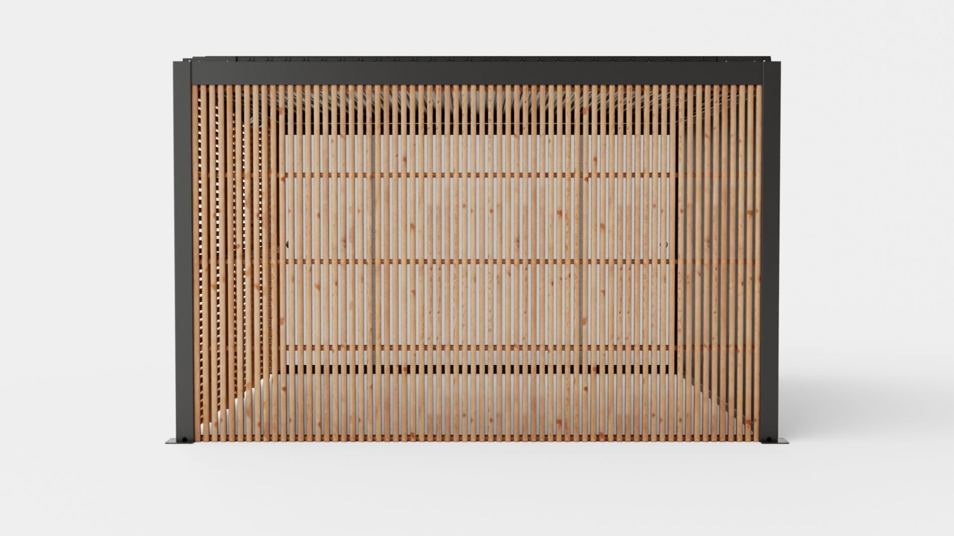 Pergola 4x4 Antracit Mix Low-poly 3D model_4