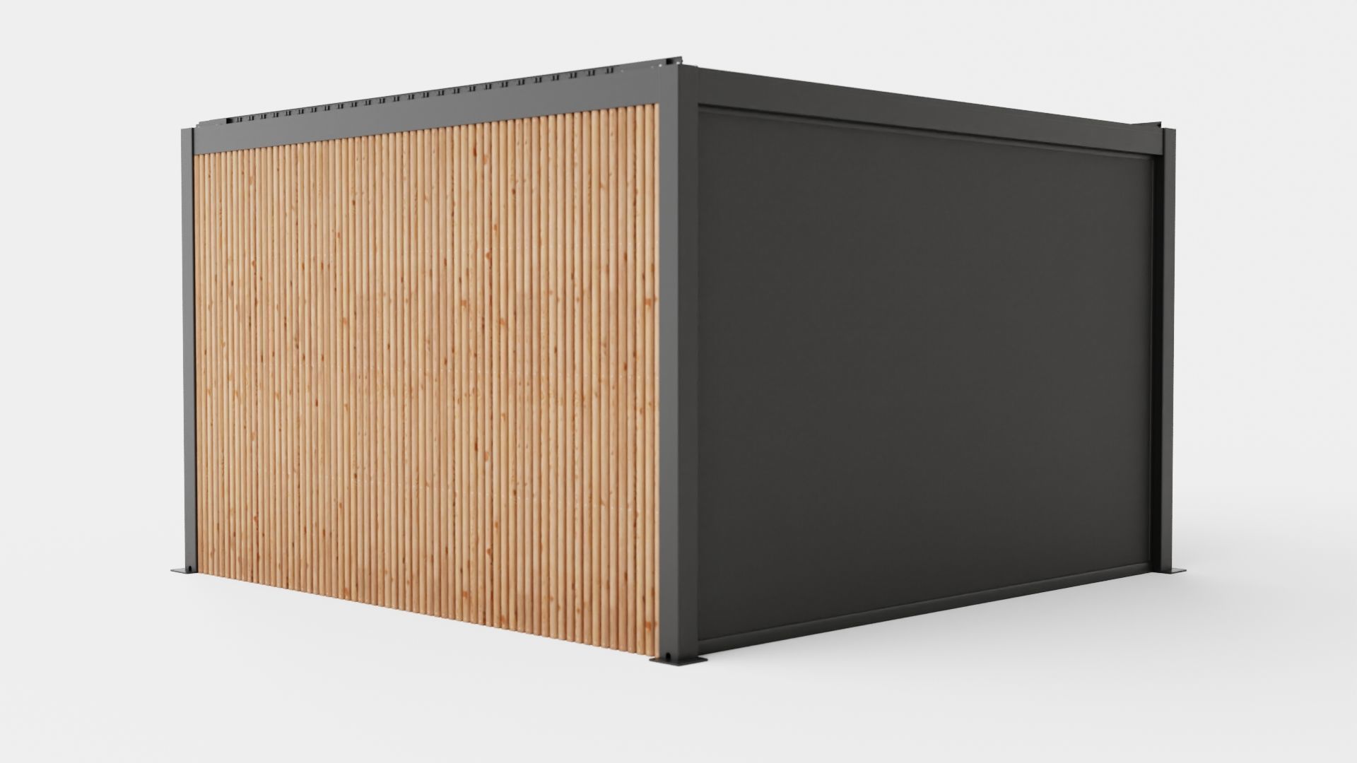 Pergola 4x4 Antracit Mix Low-poly 3D model_3