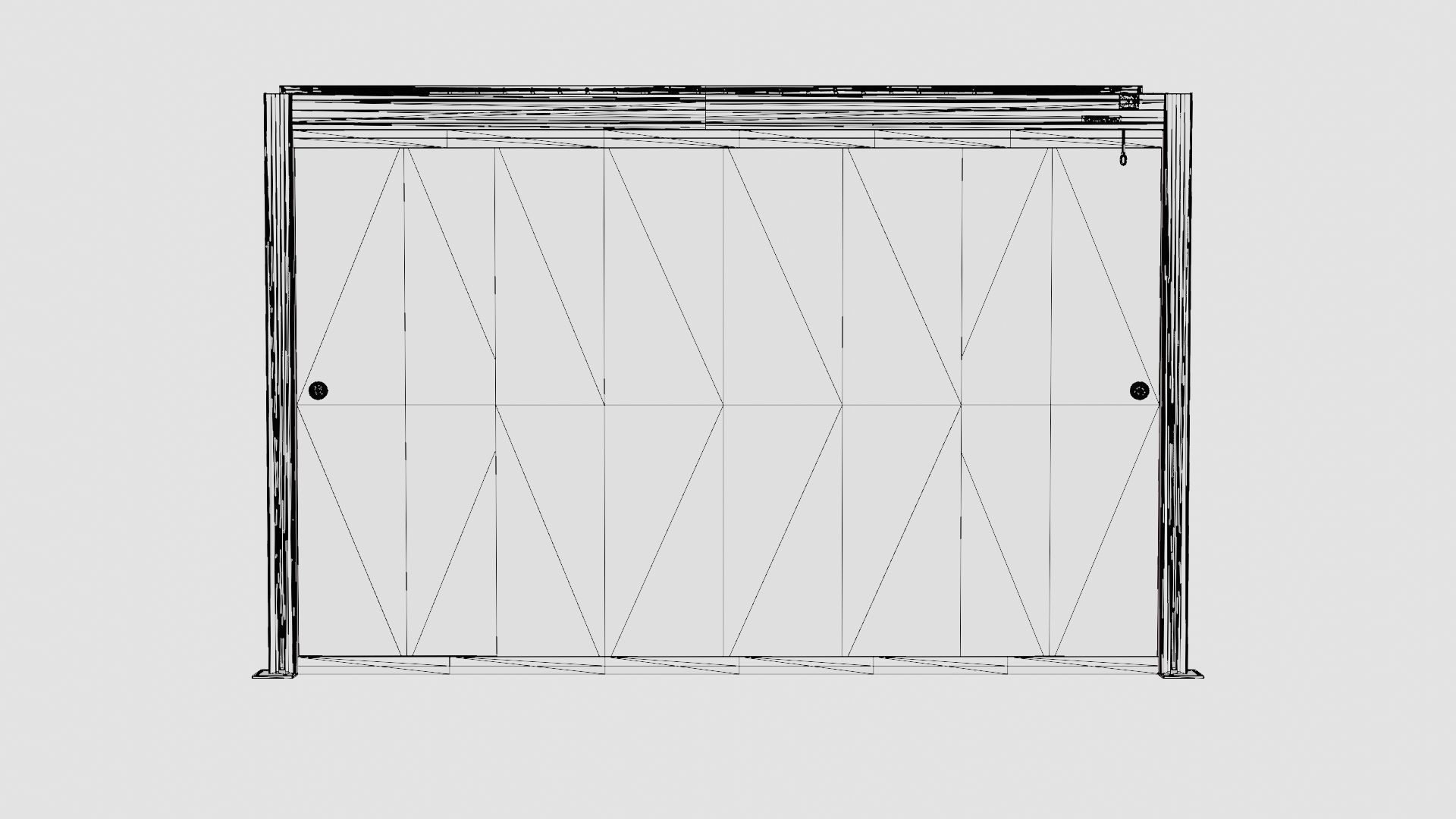 Pergola 4x4 Antracit Mix Low-poly 3D model_6