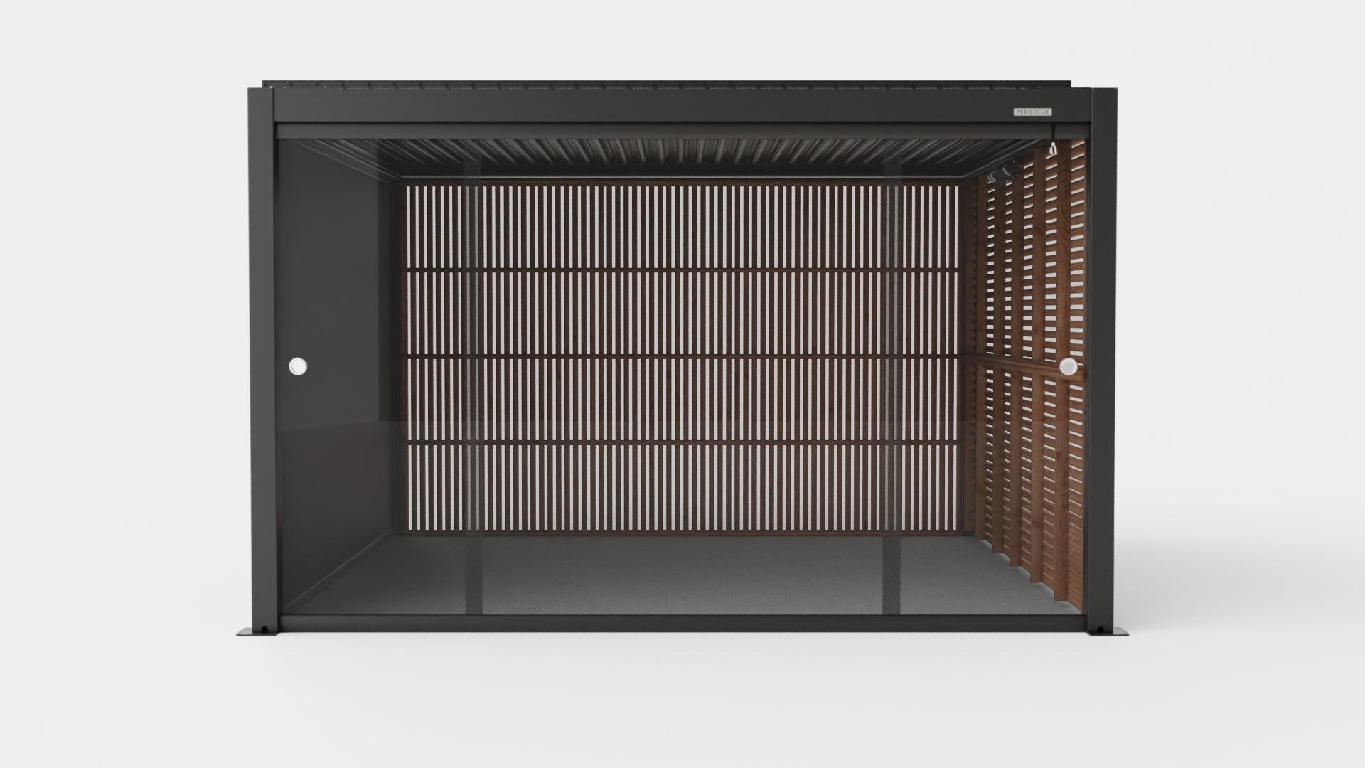 Pergola 4x4 Antracit Mix Low-poly 3D model_1