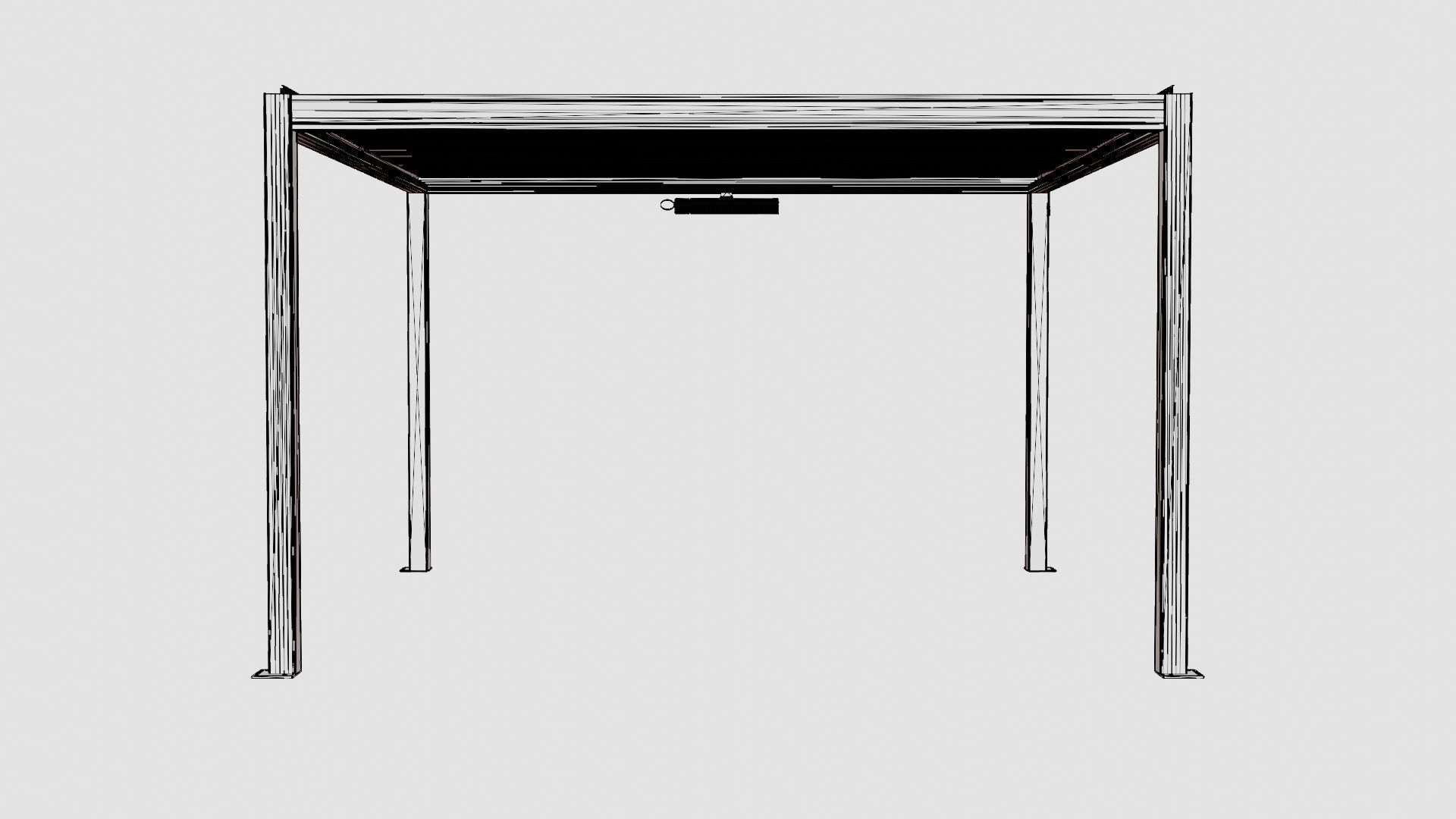 Pergola 4x4 Antracit Low-poly 3D model_8