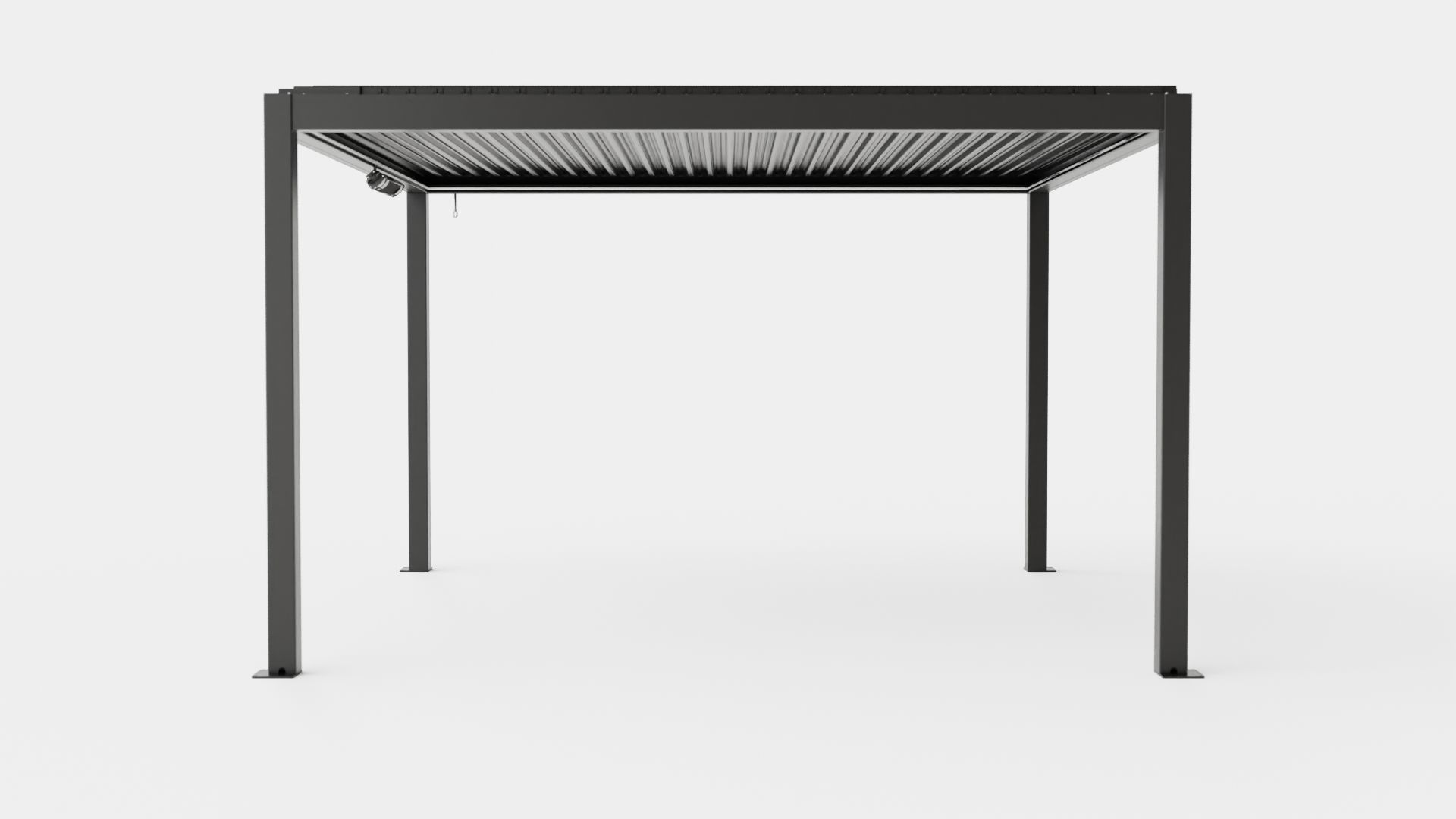 Pergola 4x4 Antracit Low-poly 3D model_4