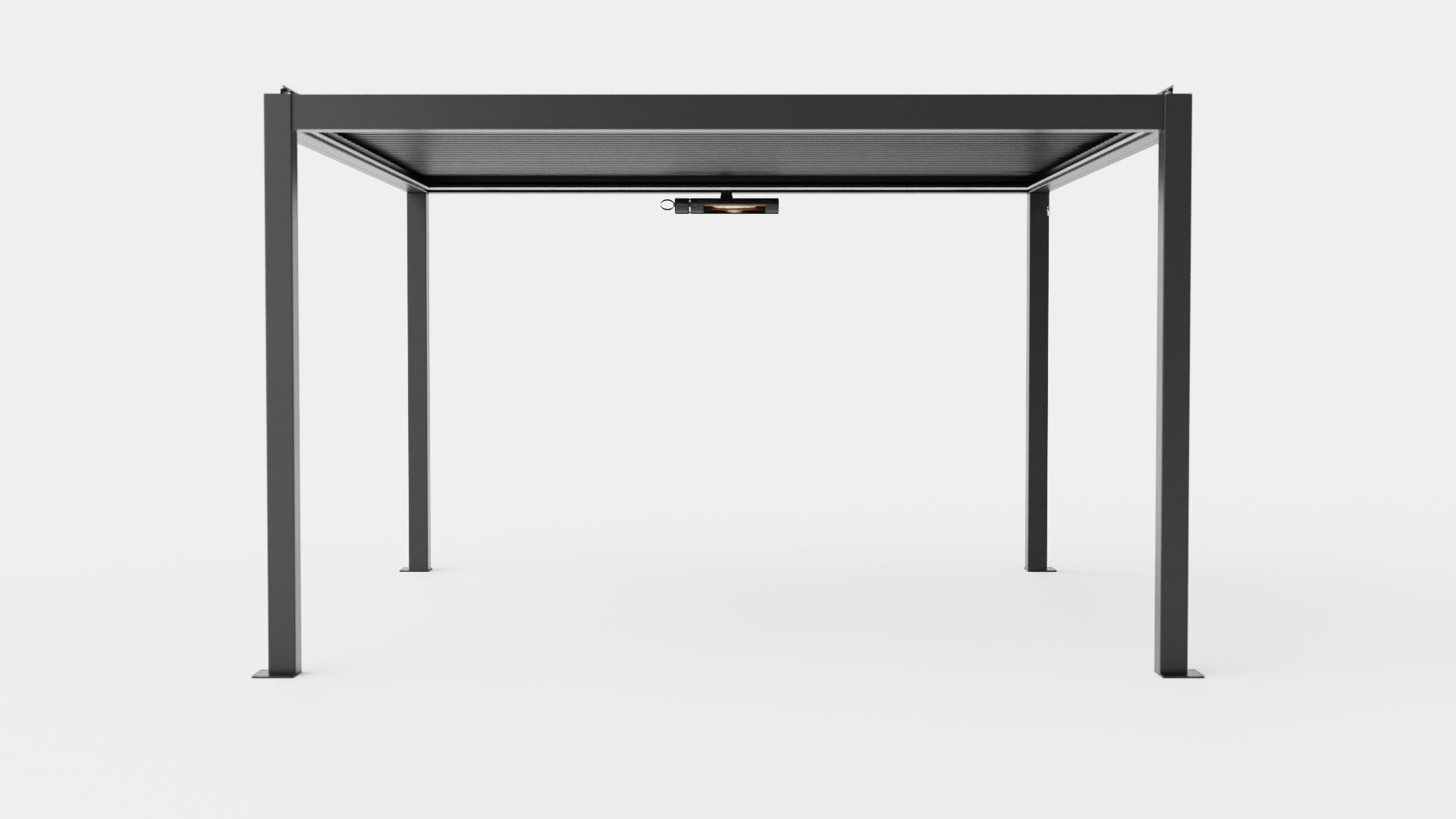 Pergola 4x4 Antracit Low-poly 3D model_2