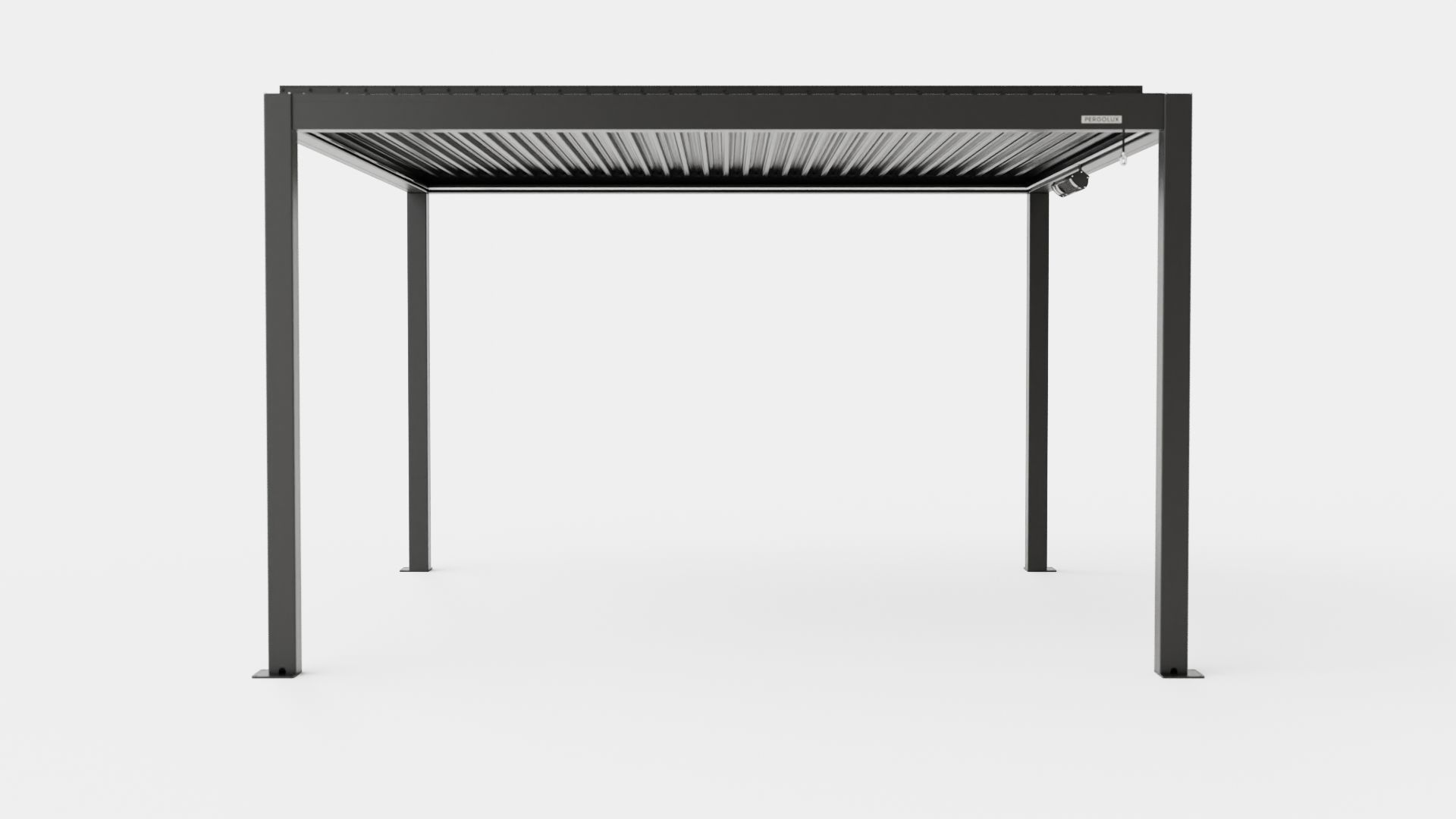 Pergola 4x4 Antracit Low-poly 3D model_1