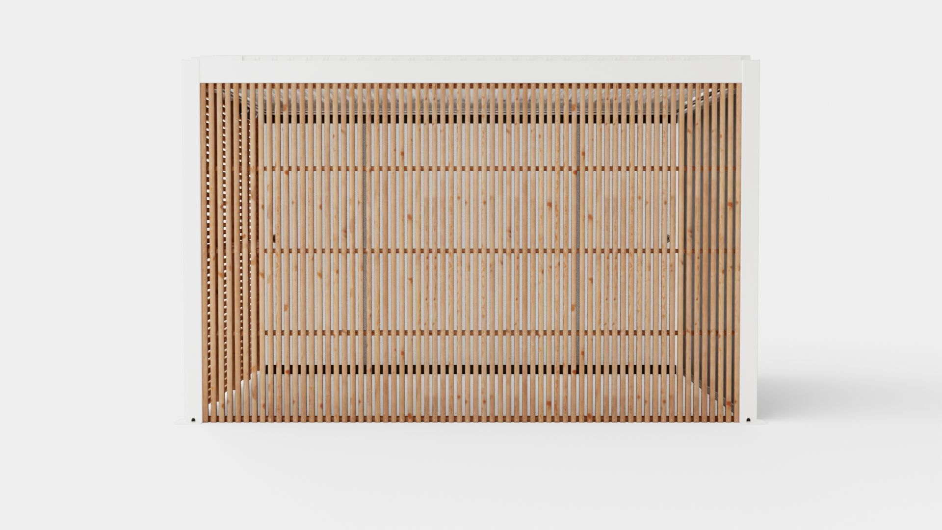 Pergola 3x4 White Mix Low-poly 3D model_4