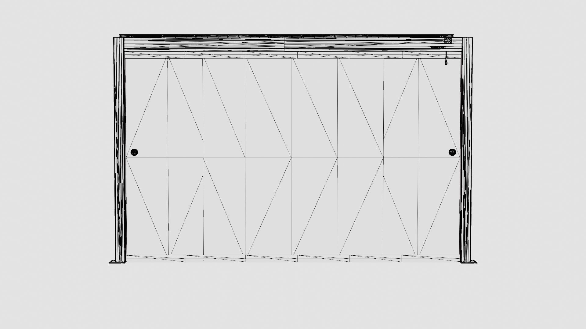 Pergola 3x4 White Mix Low-poly 3D model_6