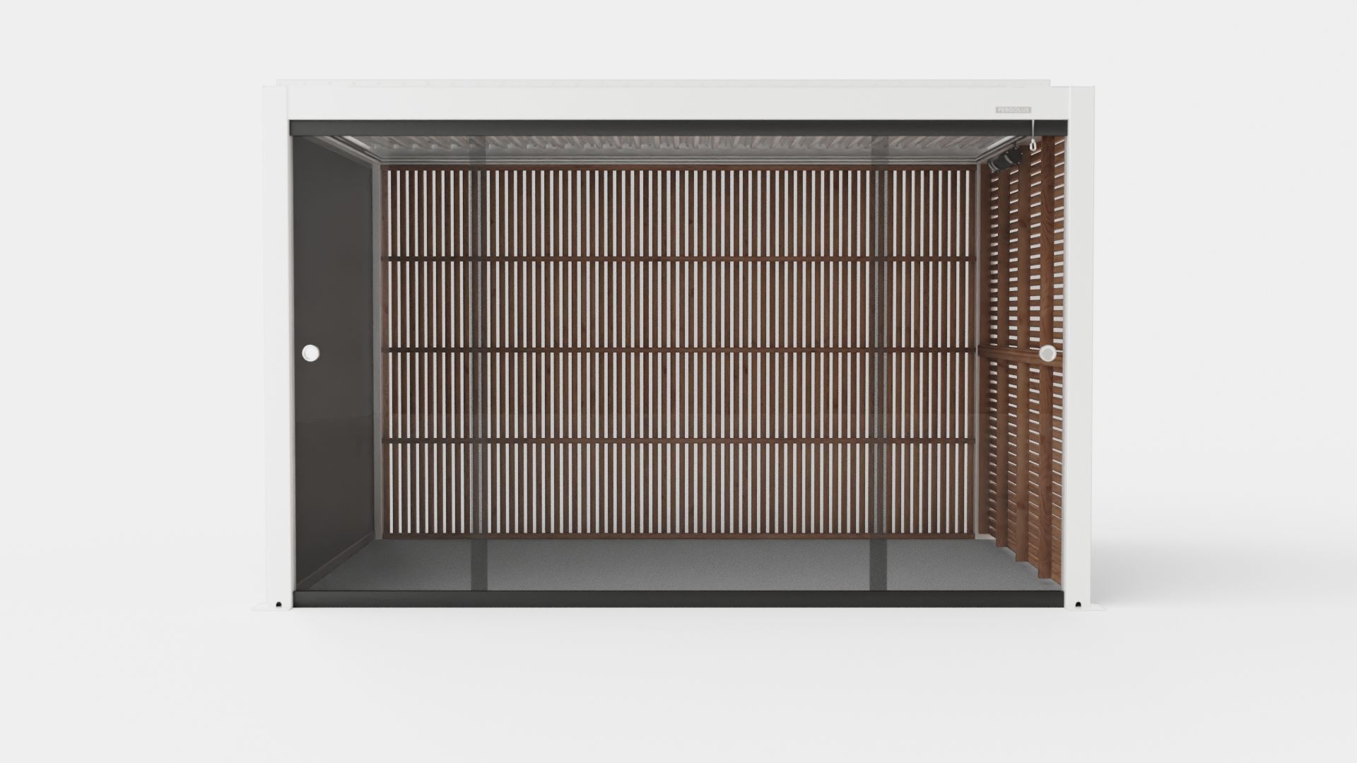 Pergola 3x4 White Mix Low-poly 3D model_1