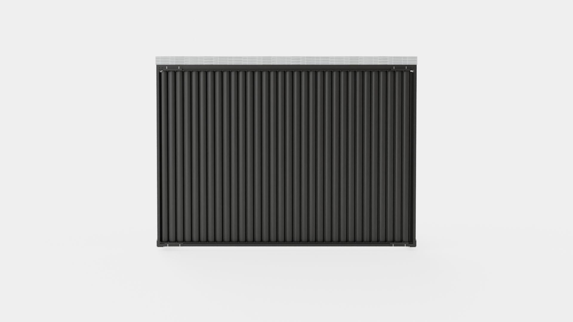 Pergola 3x4 Antracit with Wall Low-poly 3D model_5