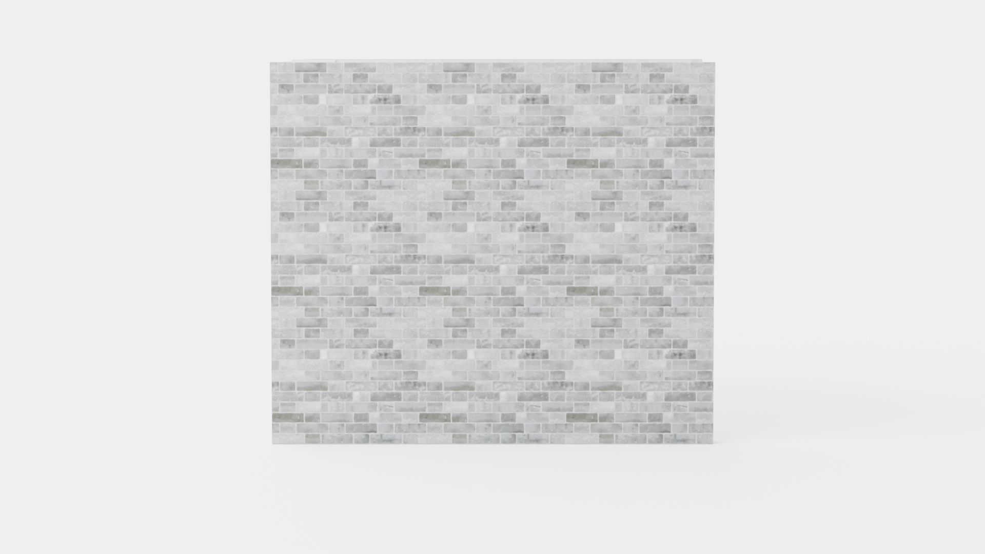 Pergola 3x3 White with Wall Low-poly 3D model_4