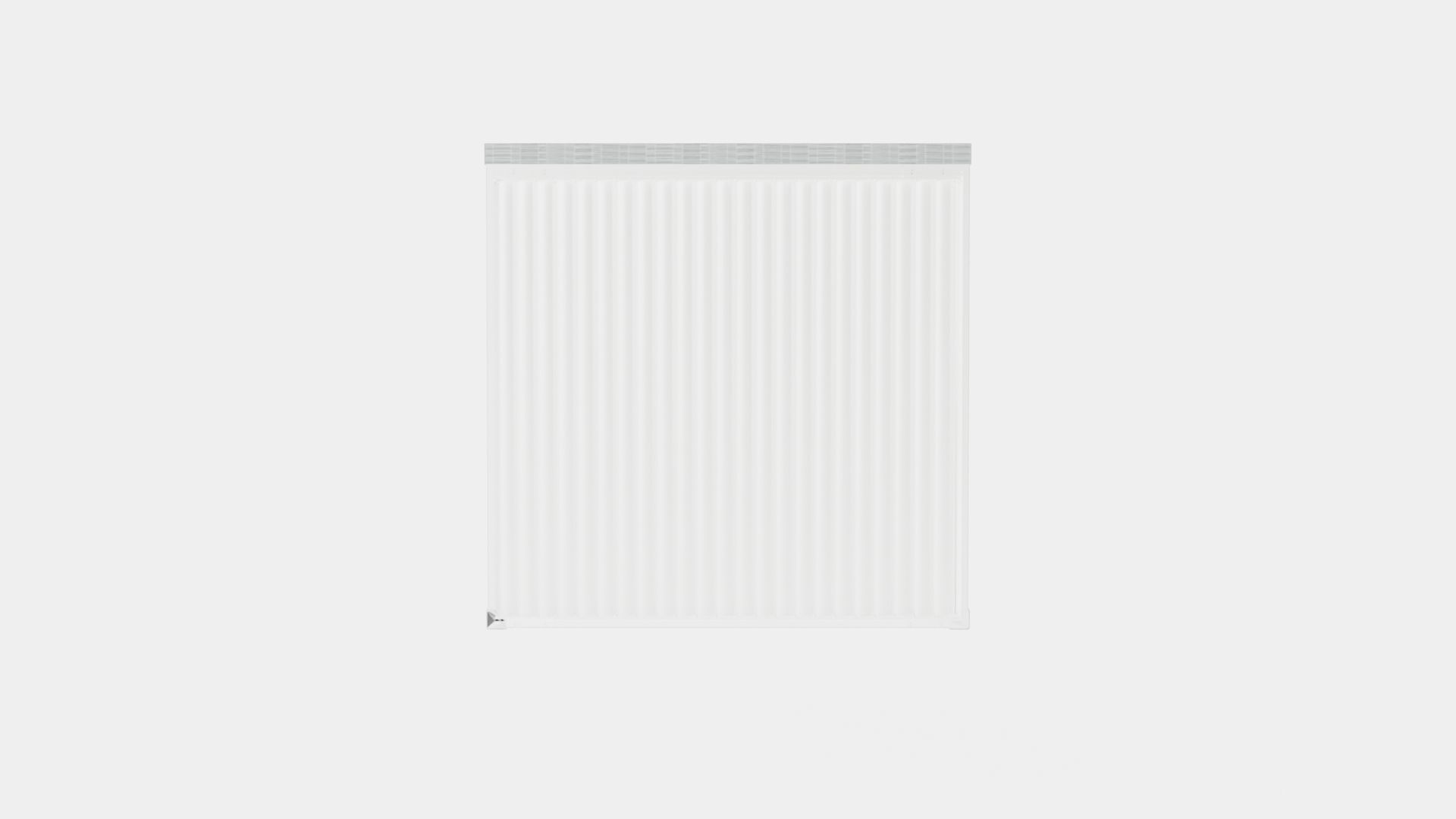 Pergola 3x3 White with Wall Low-poly 3D model_5