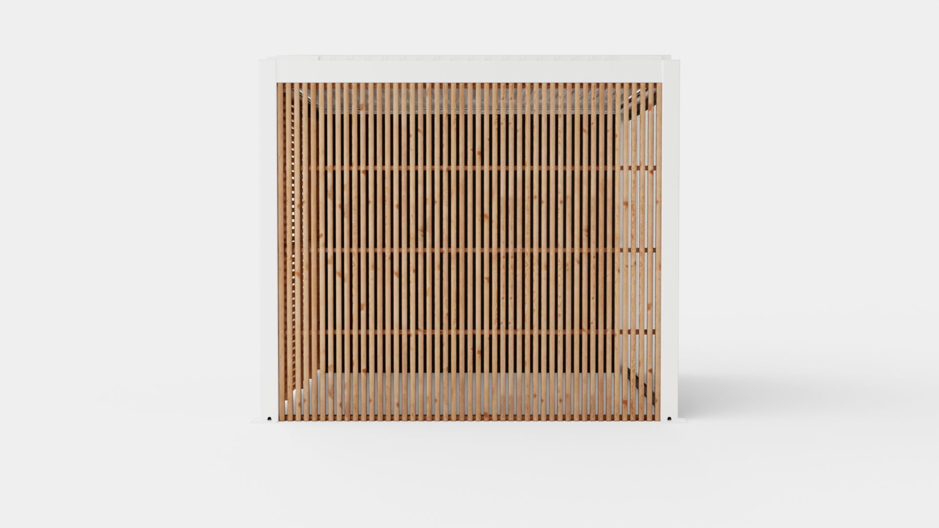 Pergola 3x3 White Mix Low-poly 3D model_4