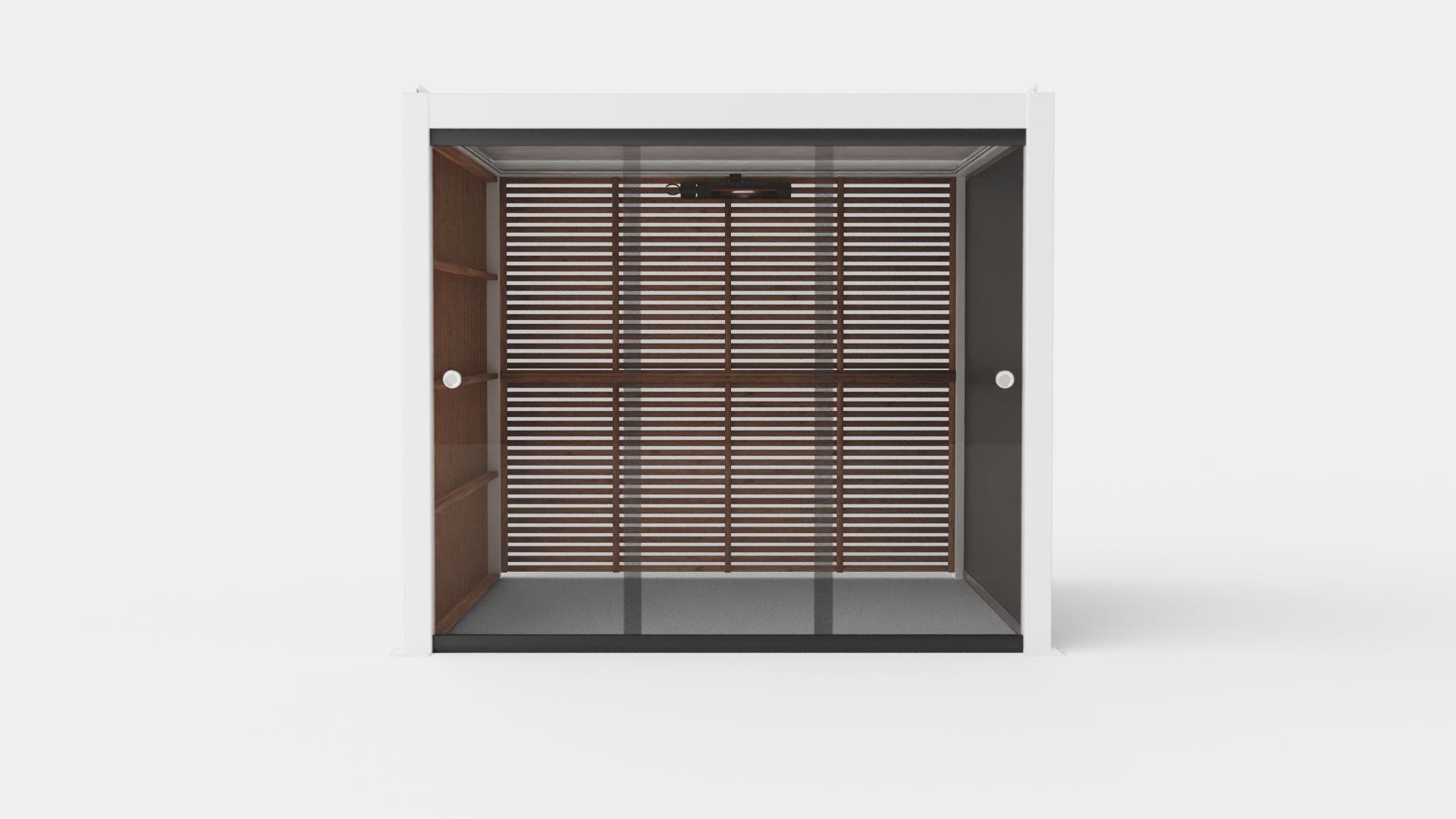 Pergola 3x3 White Mix Low-poly 3D model_2