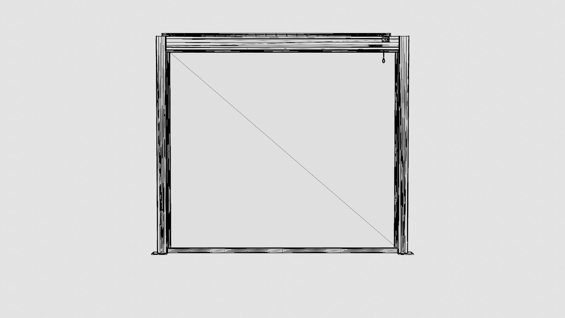 Pergola 3x3 White Mix Low-poly 3D model_6