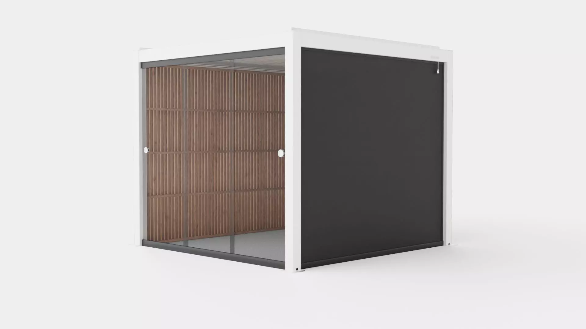 Pergola 3x3 White Mix Low-poly 3D model_0