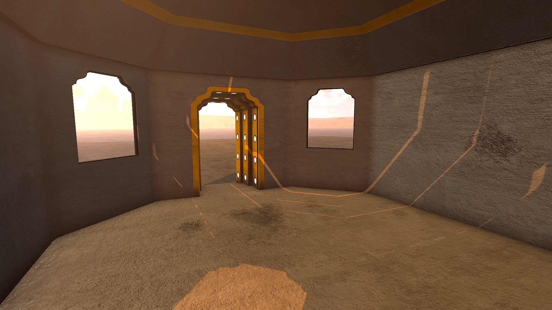 SciFi Desert Building 4 Low-poly 3D model_4