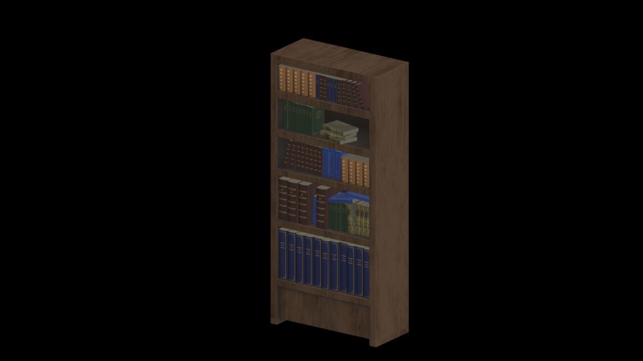 bookshelf Free 3D model_1