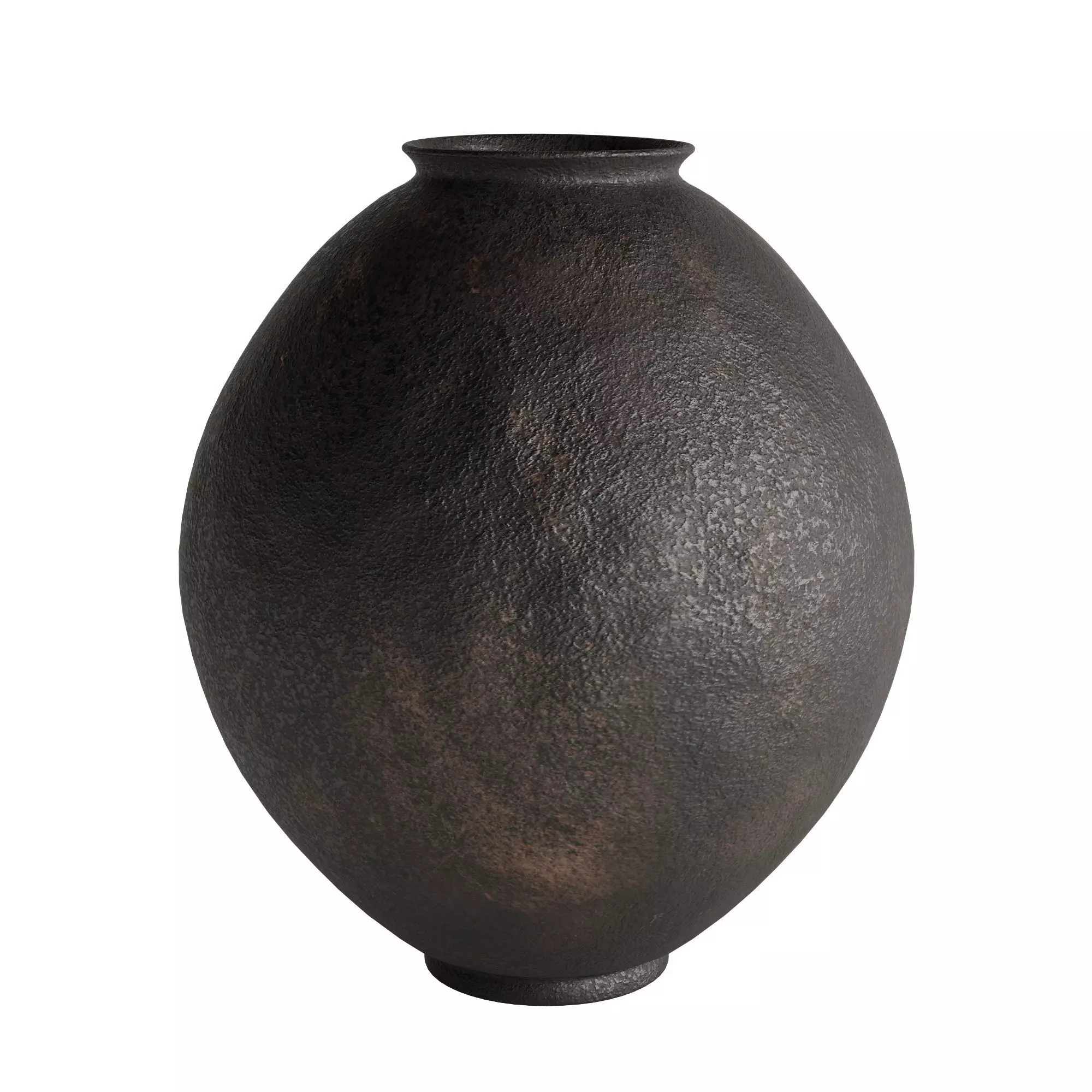 Round Metal Vase 3D model_0