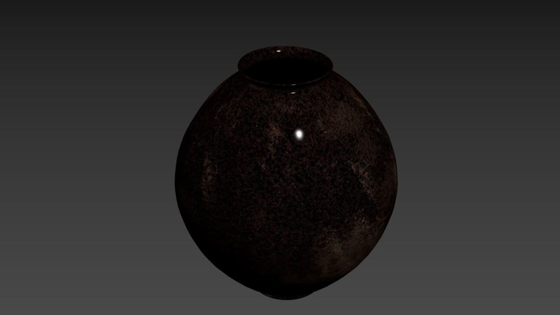 Round Metal Vase 3D model_5