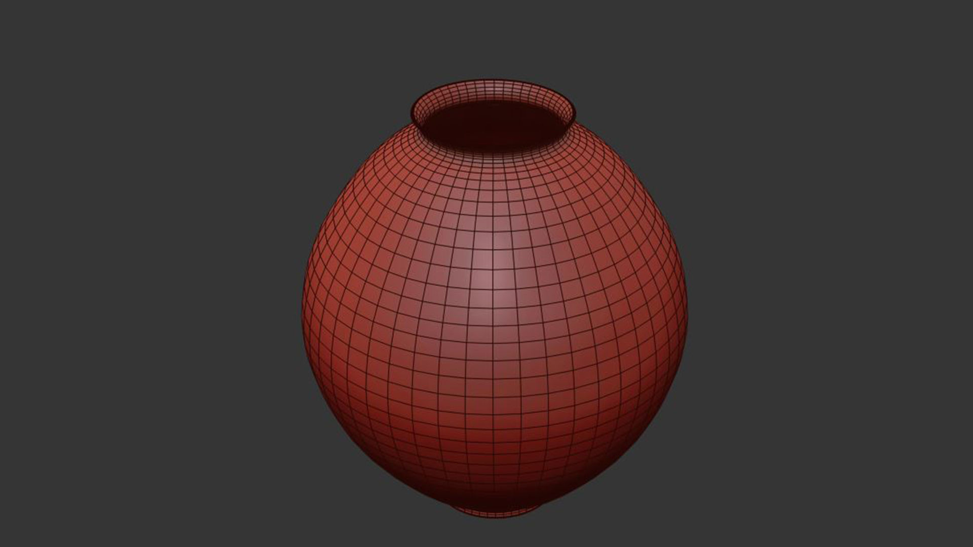 Round Metal Vase 3D model_7