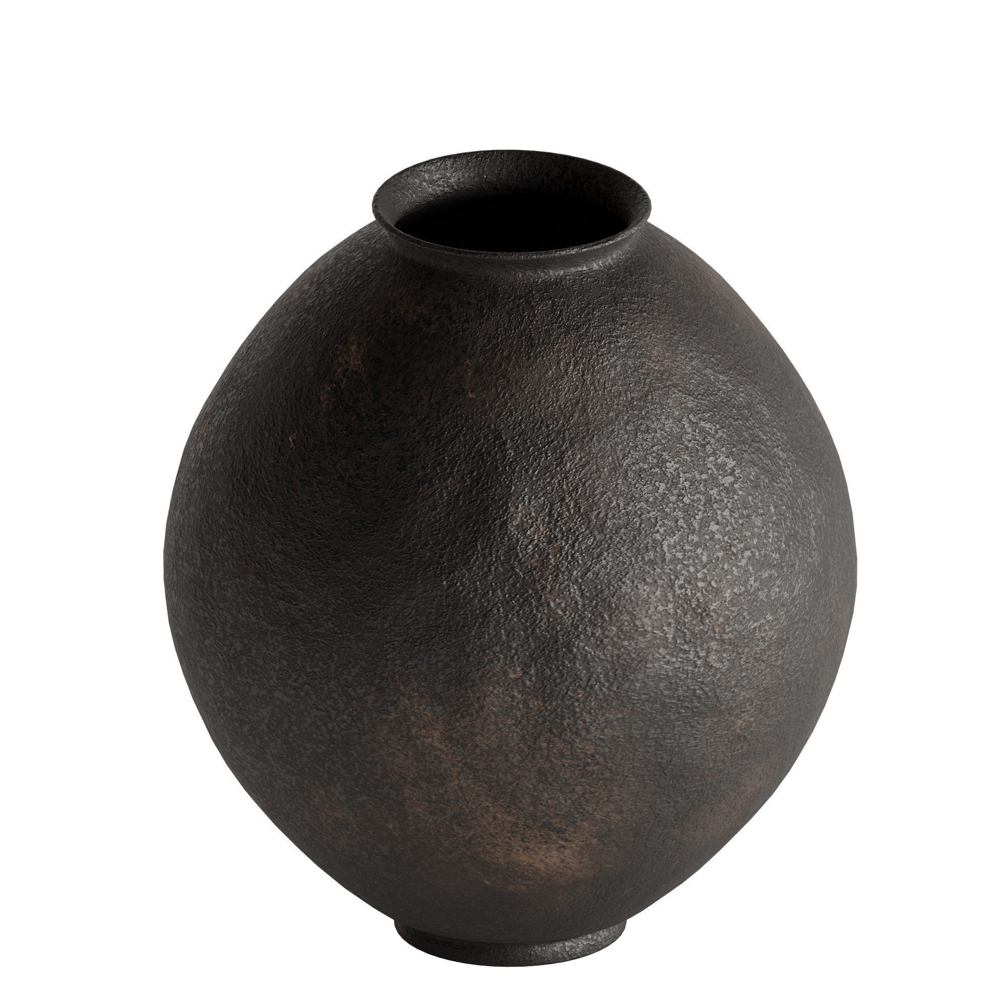 Round Metal Vase 3D model_1