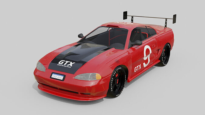 Race Car Realistic and Game Ready Asset Low-poly 3D model 2