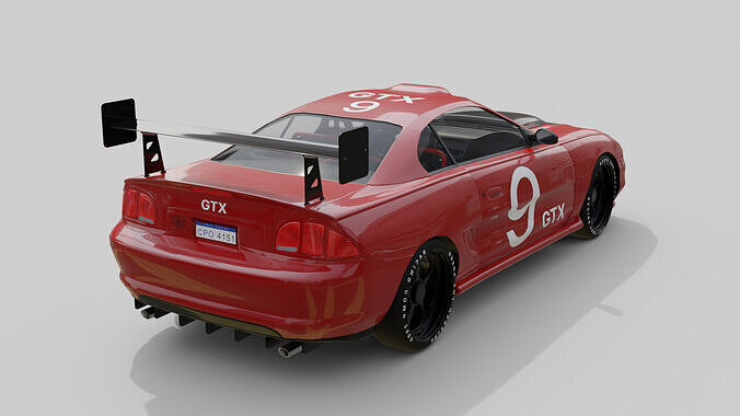 Race Car Realistic and Game Ready Asset Low-poly 3D model 3