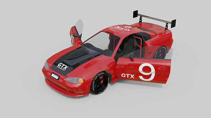 Race Car Realistic and Game Ready Asset Low-poly 3D model 7
