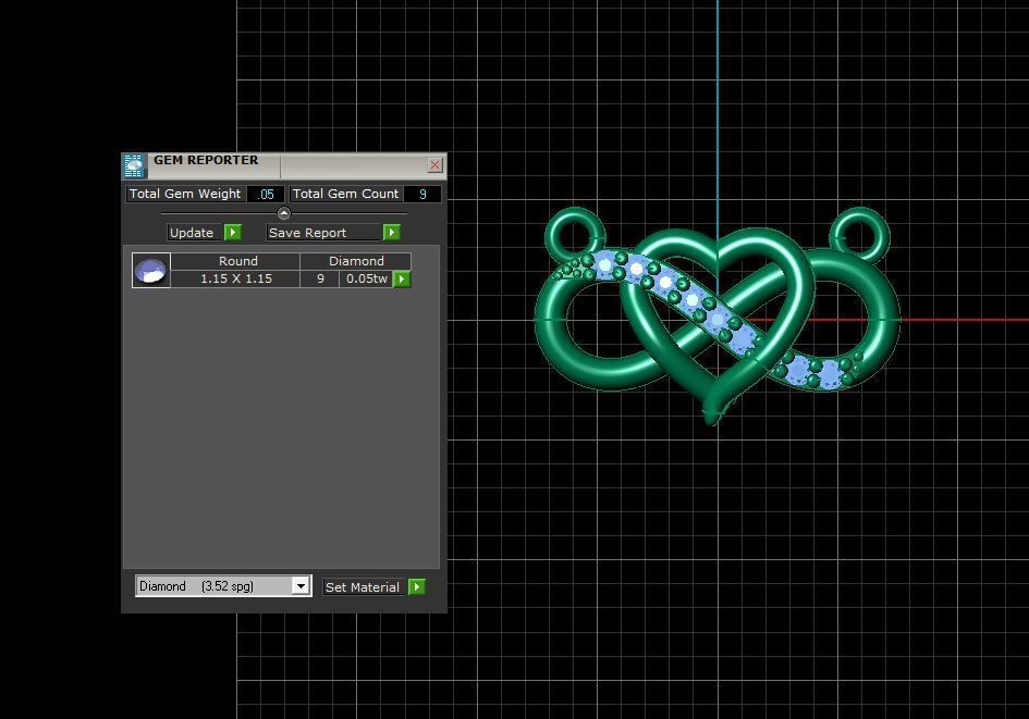 Infinity Heart Pendant 3D print model_6