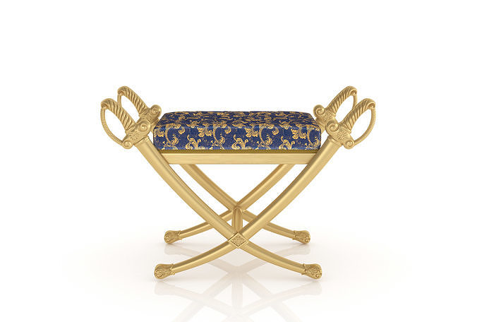 Venetian style pouf by Modenese 3D model