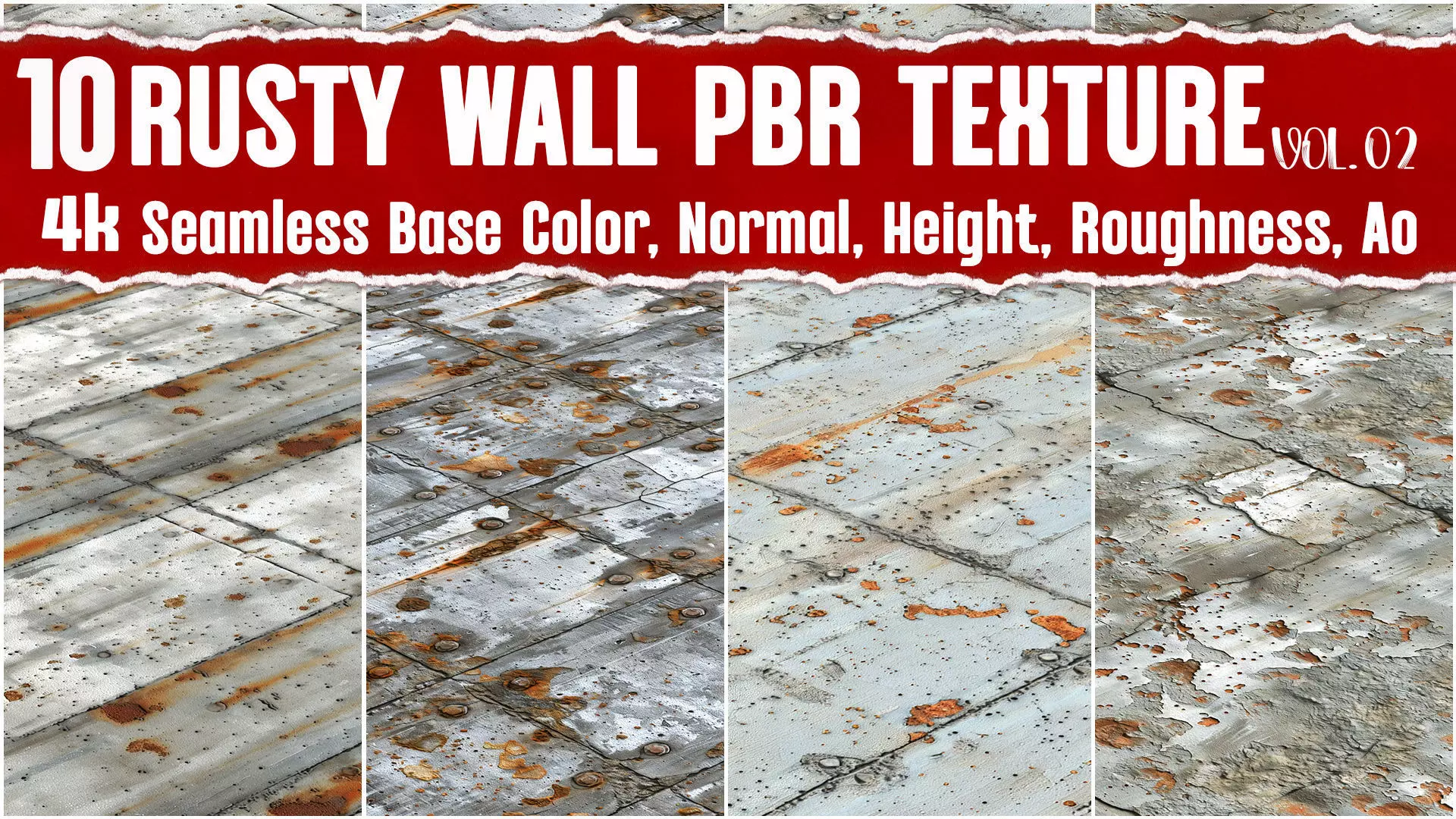 10 rusty wall VOL02 4K Seamless PNG PBR Textures Texture_0
