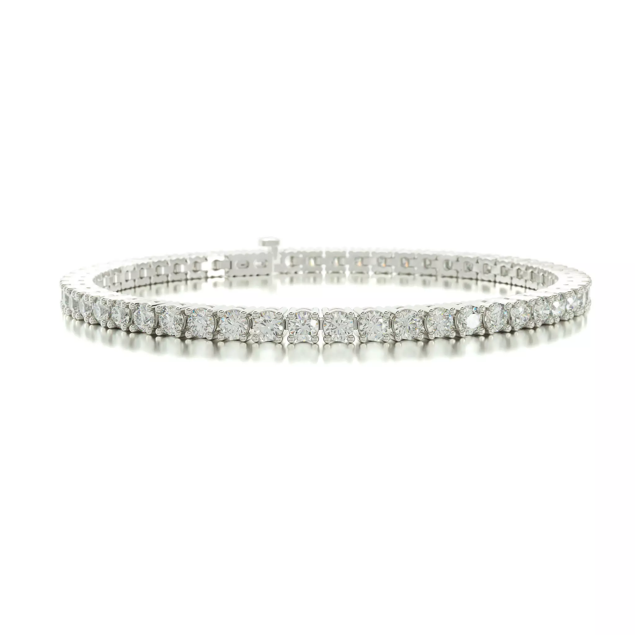 golden tennis bracelet with 3mm stones 3D print model