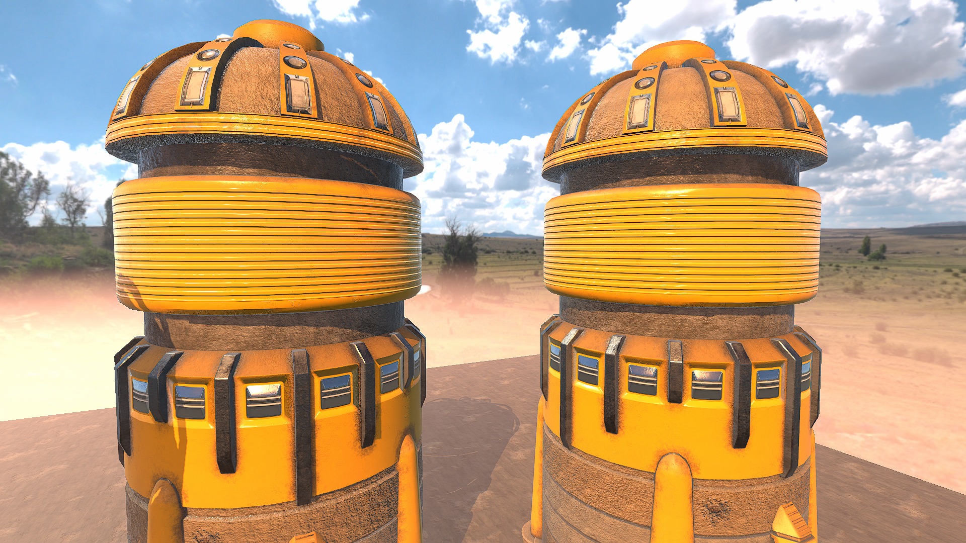 SciFi Desert Building 5  Low-poly 3D model_3