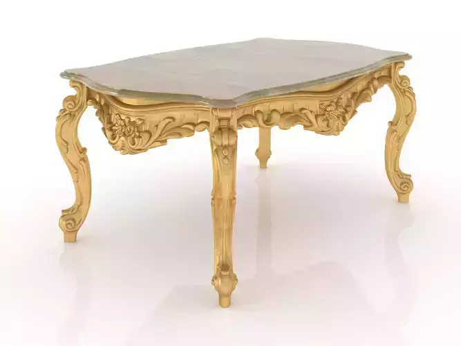 Traditional marble top coffee table by Modenese