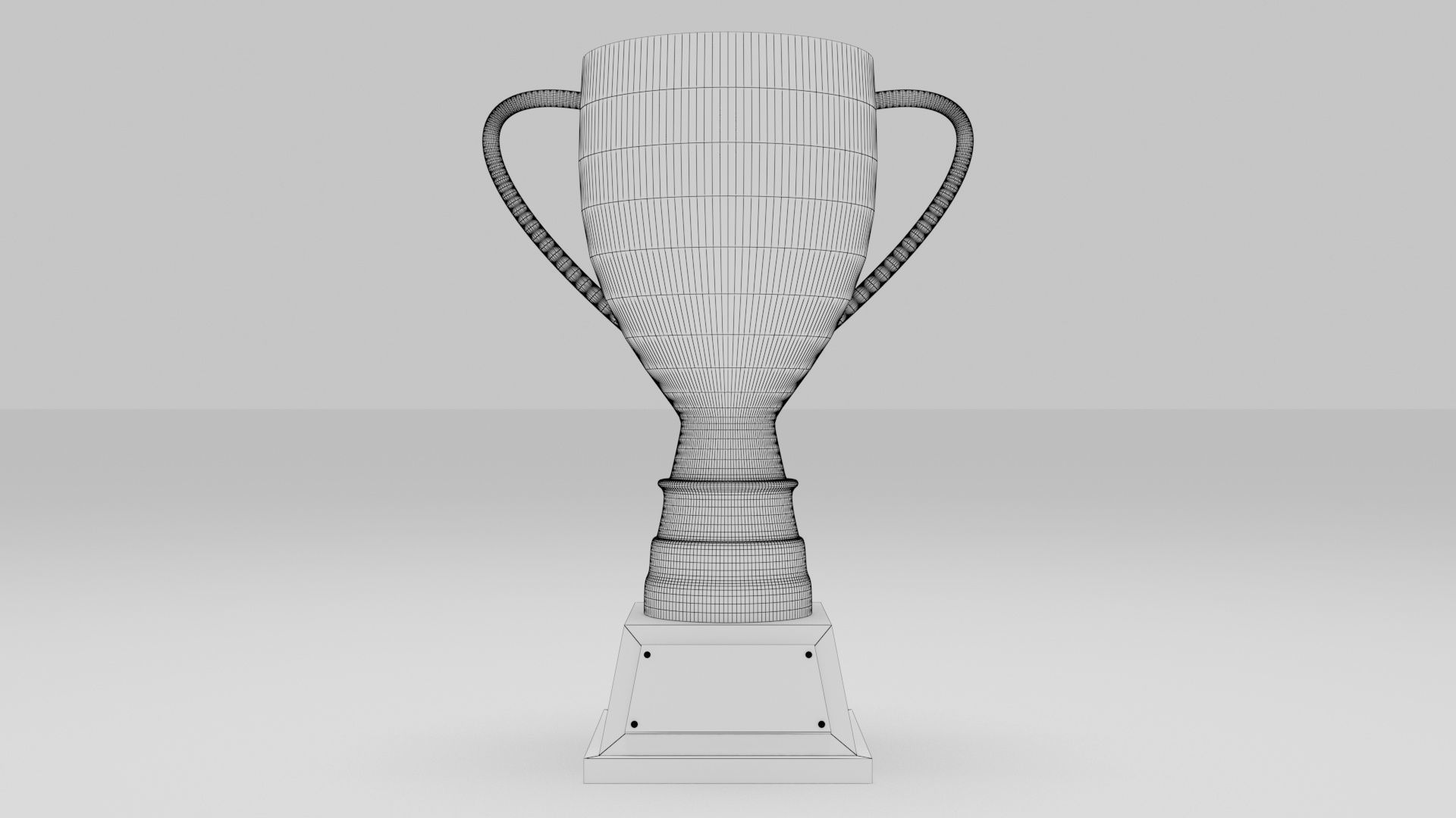 Gold Trophy 3D model_6
