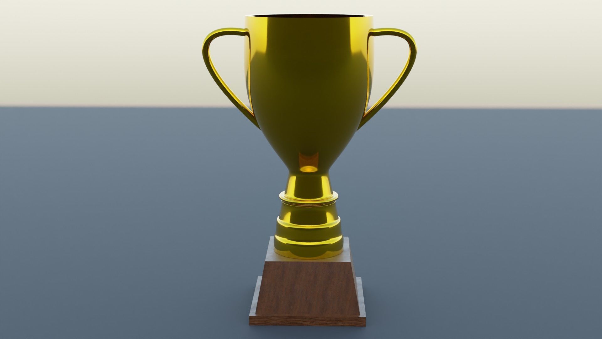 Gold Trophy 3D model_3