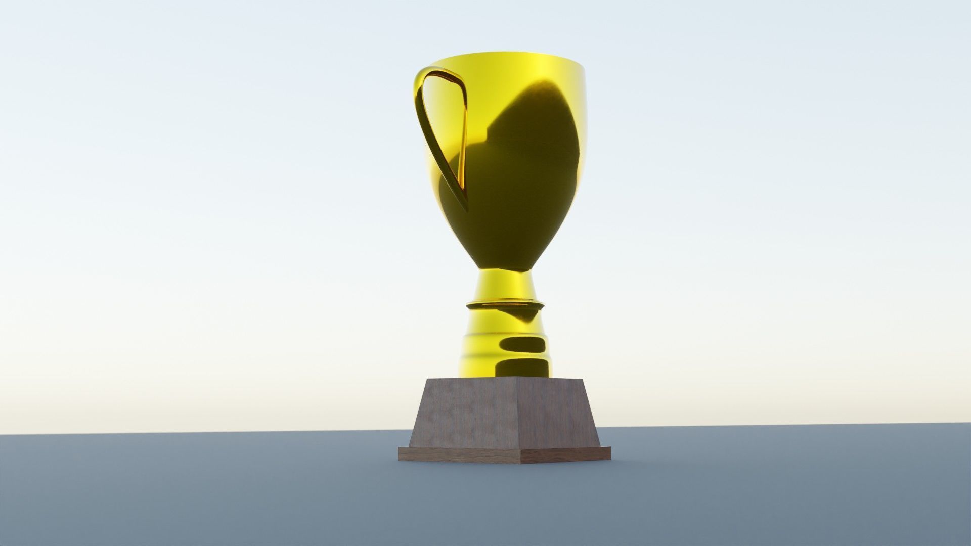 Gold Trophy 3D model_4