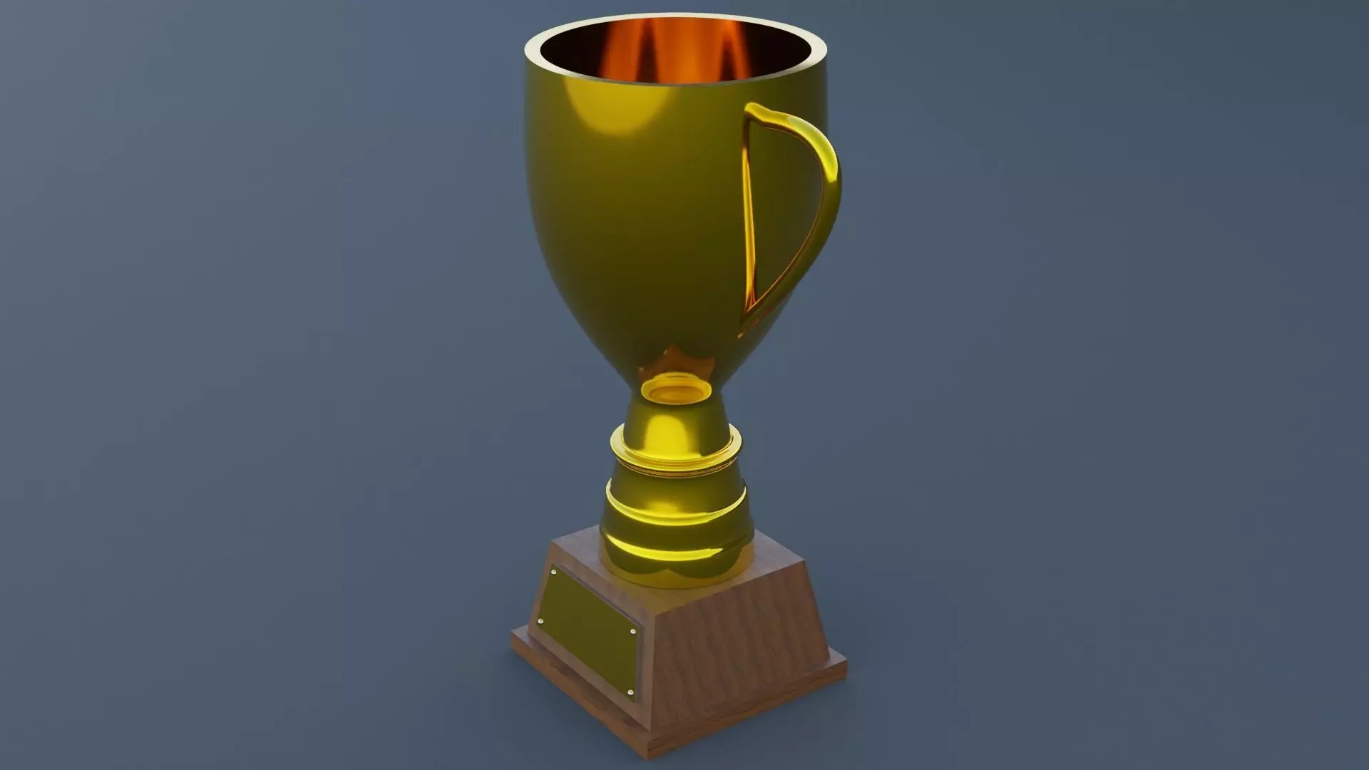 Gold Trophy 3D model_0
