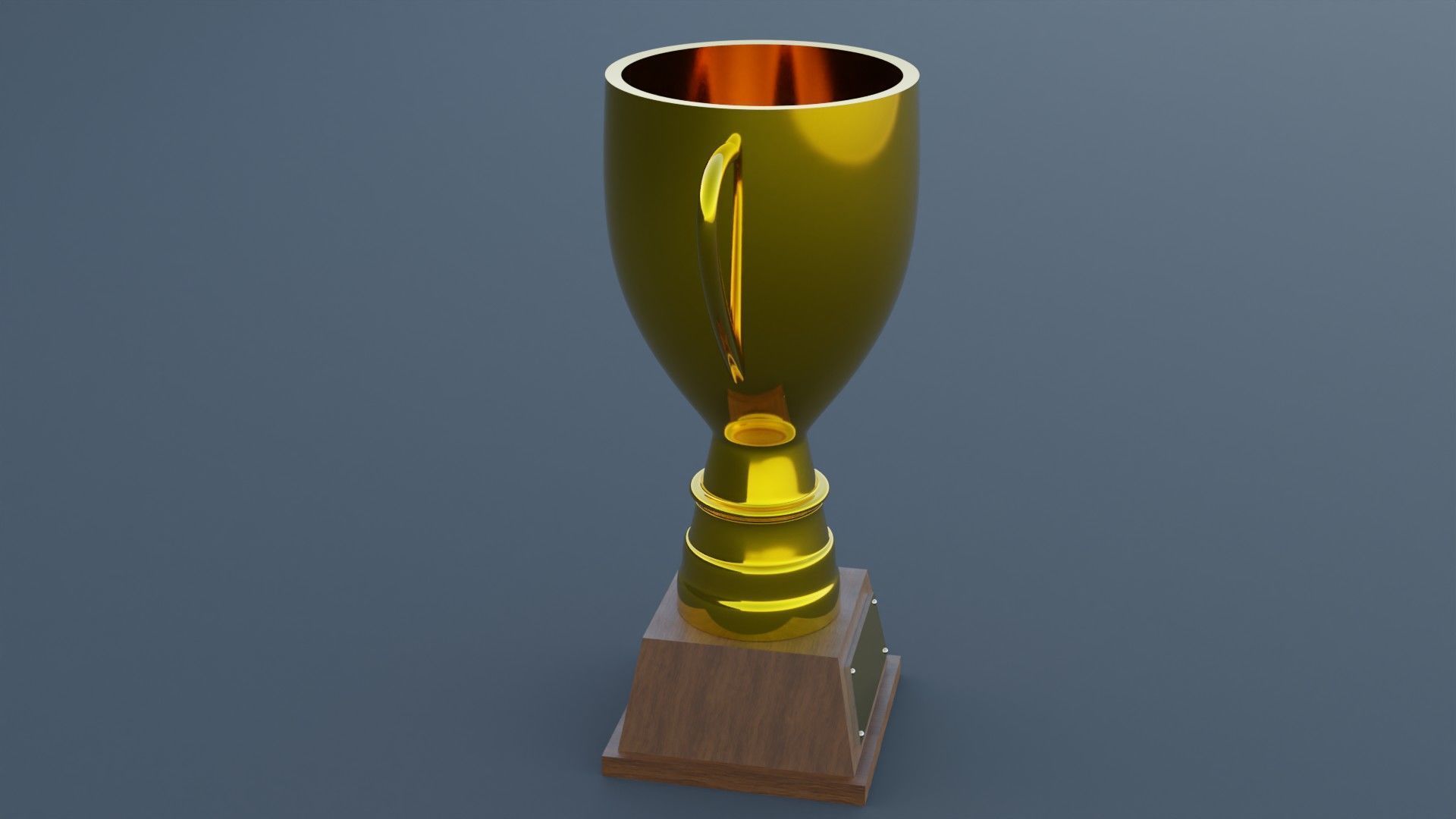 Gold Trophy 3D model_1