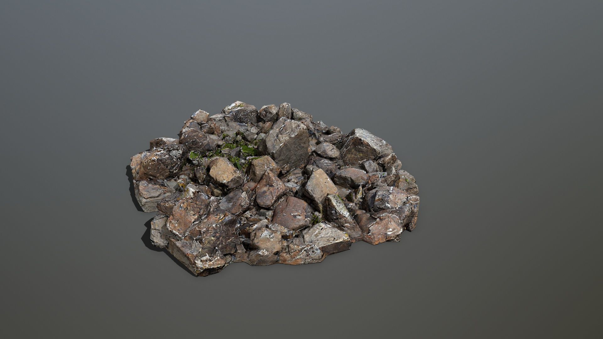 rocks Low-poly 3D model_4