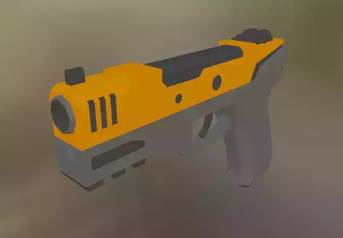 Sci Fi Pistol game ready