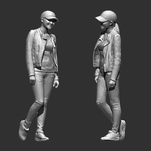 WOMAN F07 FIGURE DIORAMA 3D print model