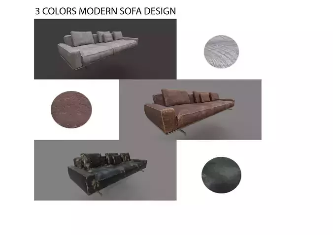 SOFA 3D MODEL 3 COLORS
