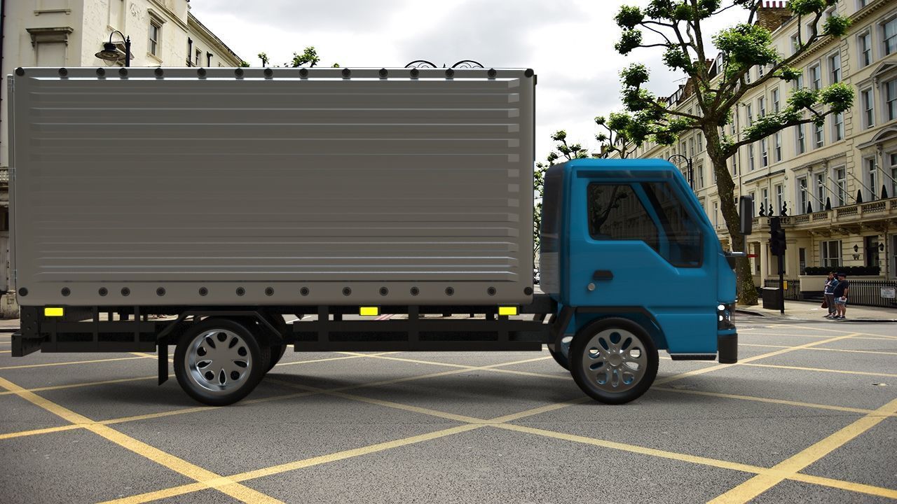 Isuzu truck 3d model Low-poly 3D model_4